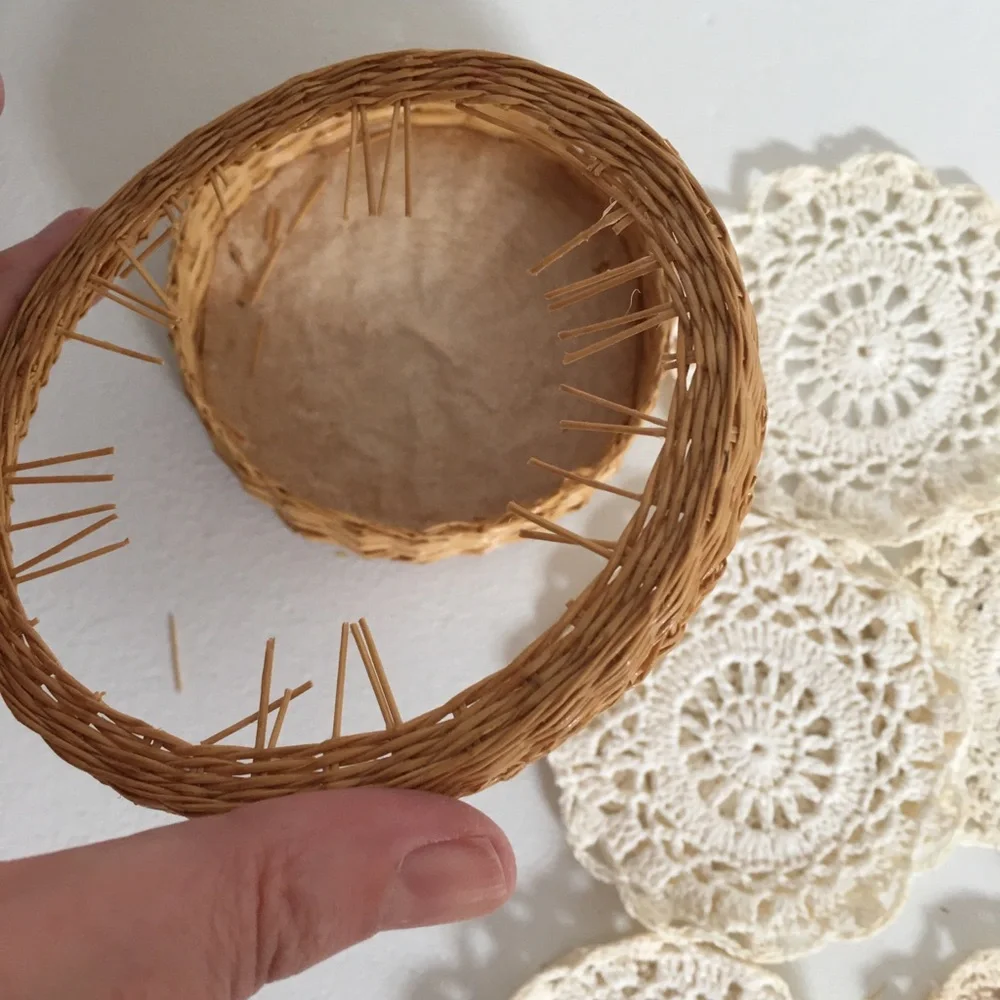 10 handmade crochet coasters